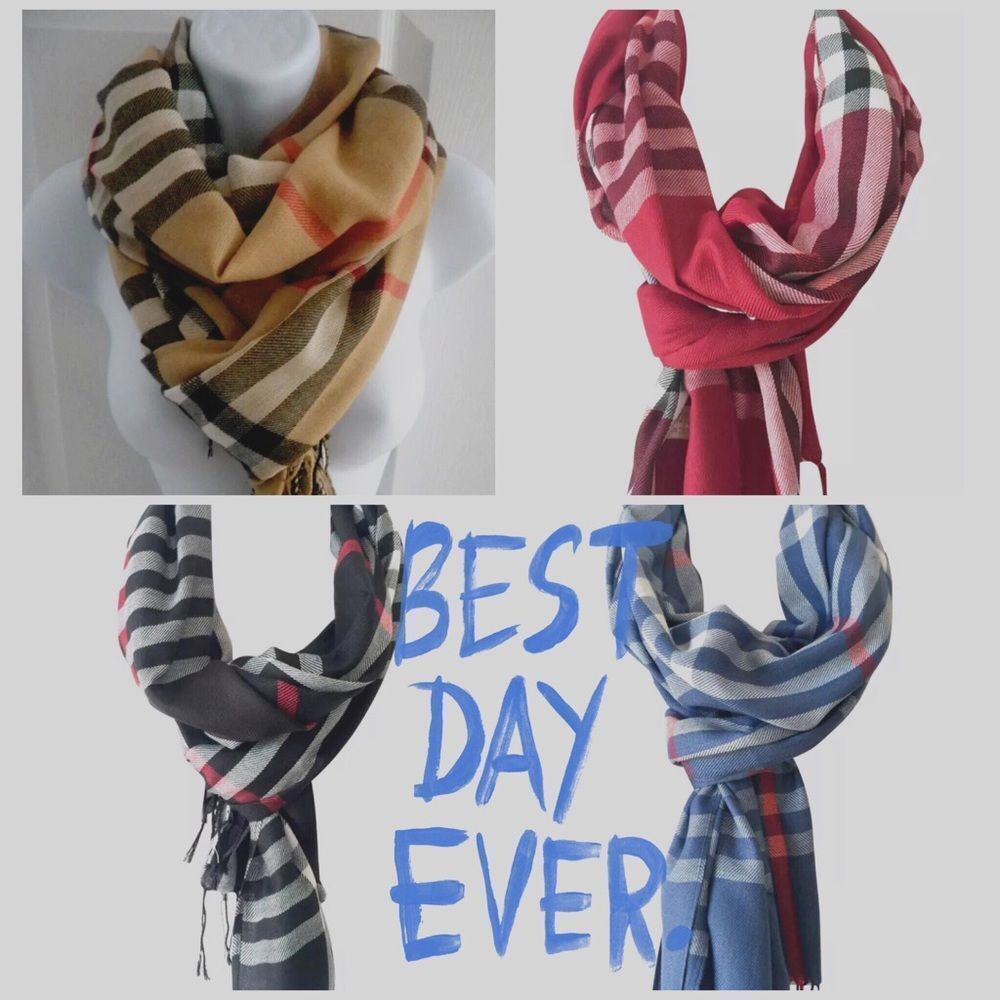 NEW COLORS Tartan Plaid Blanket Scarf